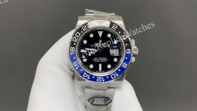 Clean Factory Rolex GMT-Master ii 40mm Oyster Band Batman Bezel 3285 Movement Watch